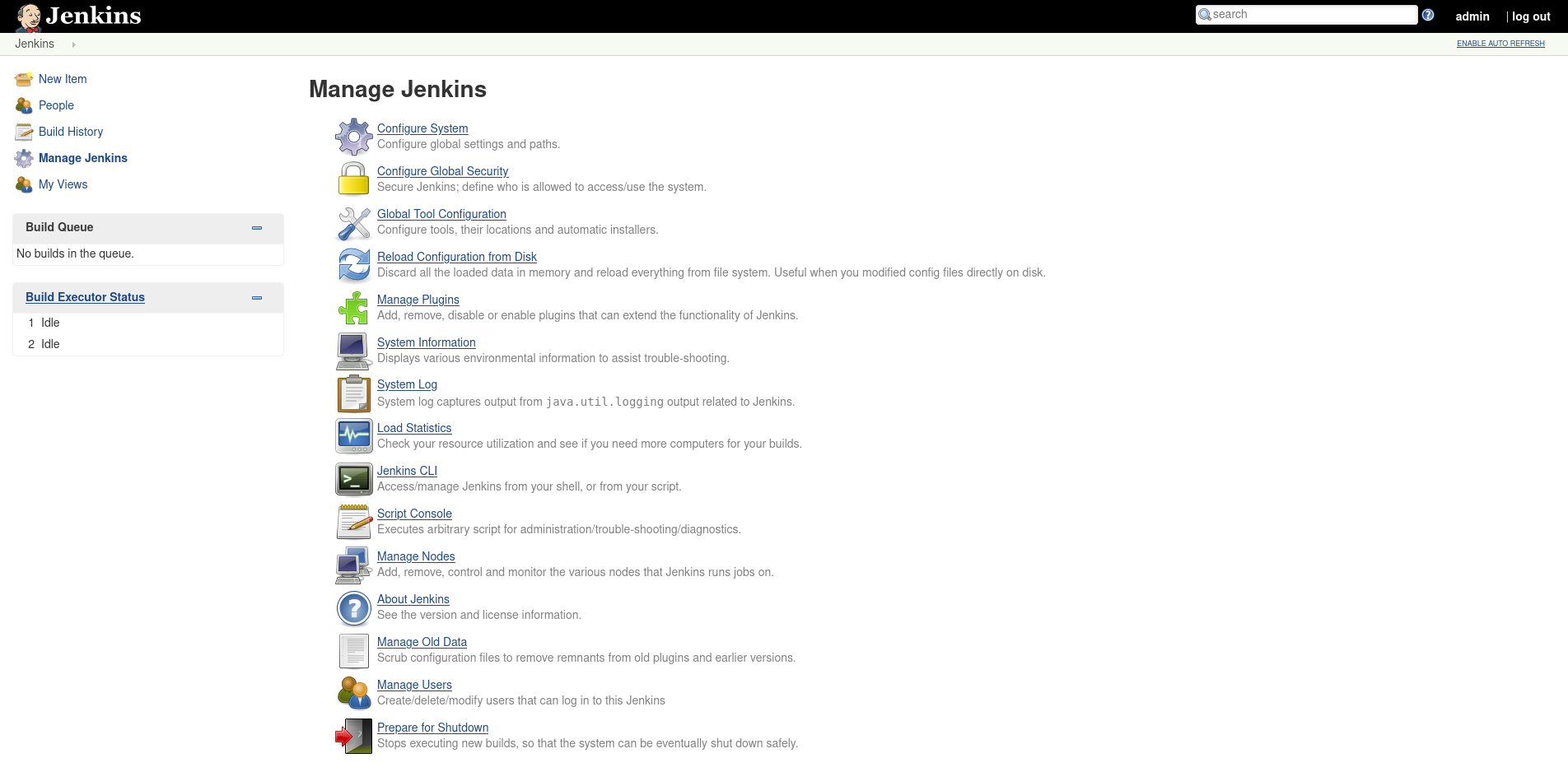 Jenkins Manage